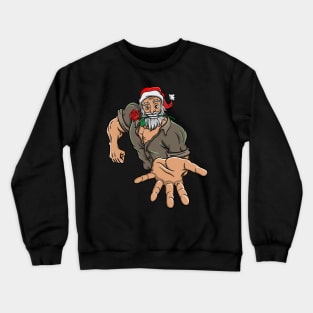 Topless Macho Santa Claus Christmas Funny Gift Crewneck Sweatshirt